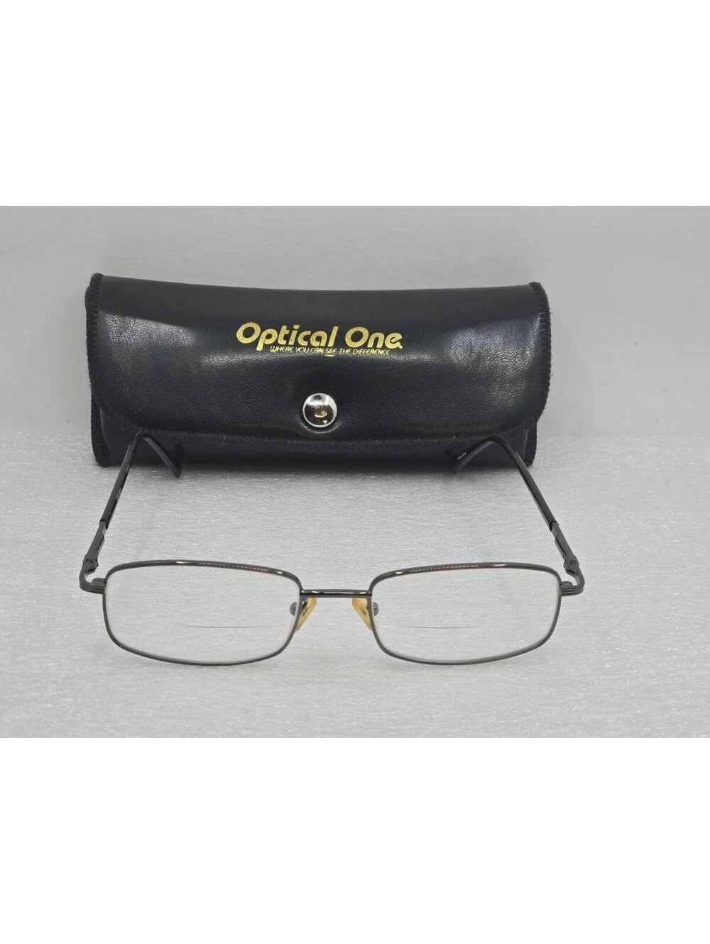 Equinox EQ212 Gunmetal Eyeglasses 53-18-145 Rectangular Men's W/Case Movie Prop